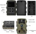 Fotocamera da Caccia 16MP 1080P HD Impermeabile, 120°Ampia visuale Fototrappola Infrarossi Invisibili, 0.2S Widelife Trigger Trail Camera Visione Notturna 