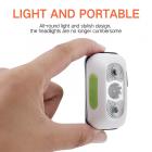 B6-1 faro con sensore ricaricabile 1000LM ad alta luminosità 15 ore di autonomia della batteria e modalità multiple per corsa all'aperto, ciclismo, campeggio e pesca