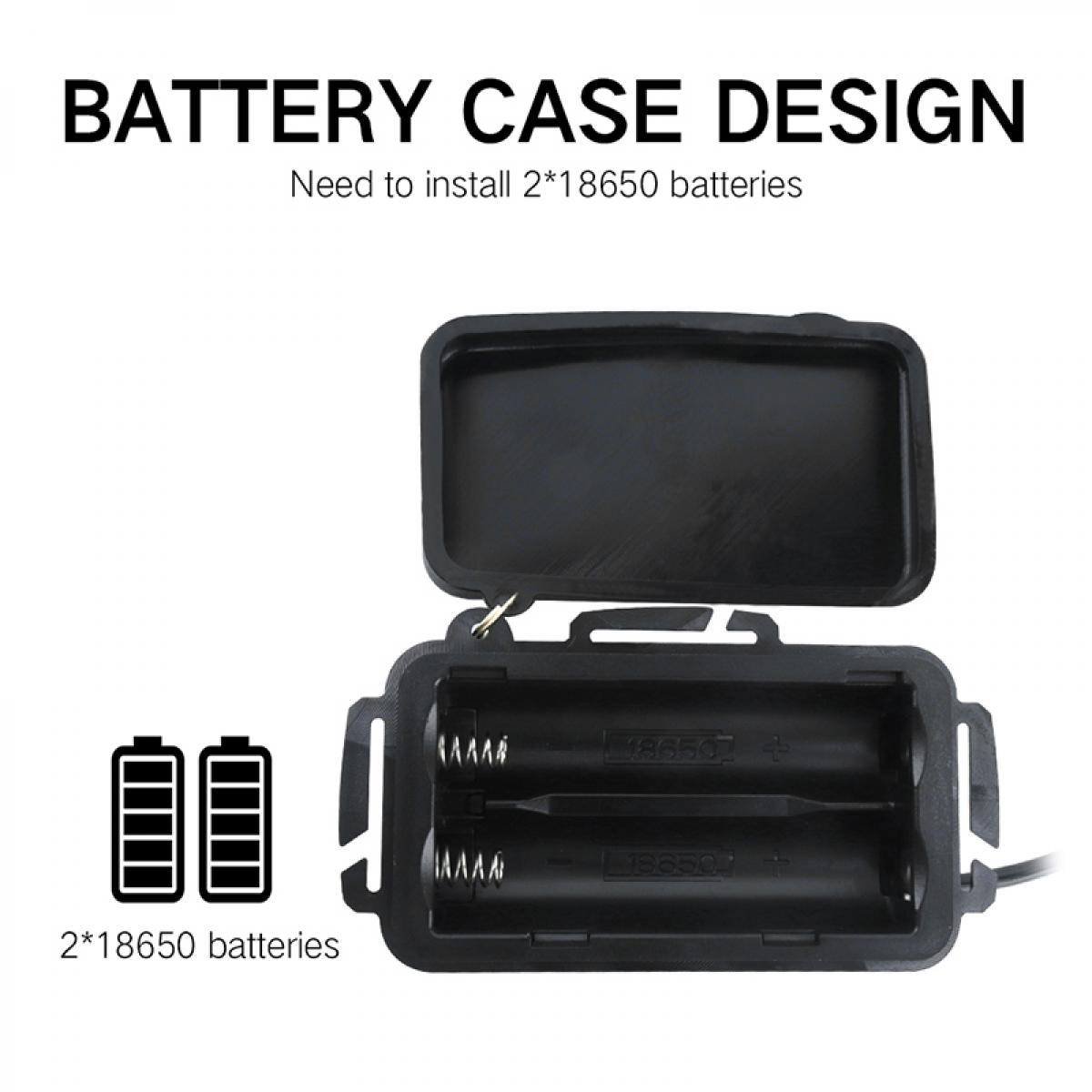 RJ-3000 20W High Brightness 4000LM 3LED Luce bianca faro sportivo nero