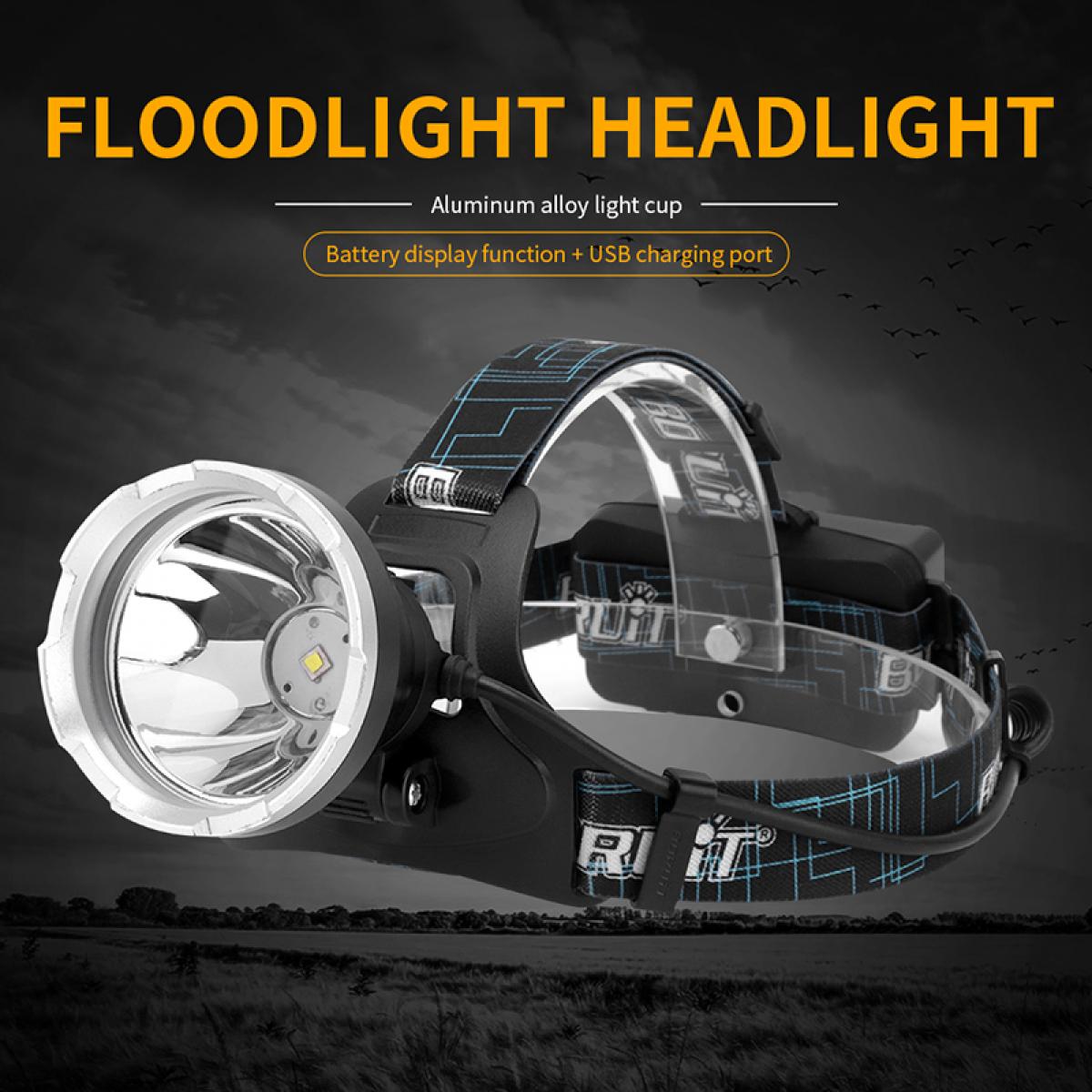 B10 faro professionale da esterno adatto per campeggio all'aperto, escursionismo, pesca, nero