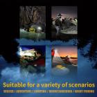 B10 faro professionale da esterno adatto per campeggio all'aperto, escursionismo, pesca, nero