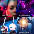 Täysvärinen RGB-täyttövalo taskuvalo sisäänrakennettu 12w ladattava akku LED-kameravalo 360° 12 valotehosteet alumiiniseospaneeli videovalo