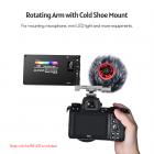 Täysvärinen RGB-täyttövalo taskuvalo sisäänrakennettu 12w ladattava akku LED-kameravalo 360° 12 valotehosteet alumiiniseospaneeli videovalo