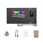 Täysvärinen RGB-täyttövalo taskuvalo sisäänrakennettu 12w ladattava akku LED-kameravalo 360° 12 valotehosteet alumiiniseospaneeli videovalo