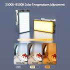 Täysvärinen RGB-täyttövalo taskuvalo sisäänrakennettu 12w ladattava akku LED-kameravalo 360° 12 valotehosteet alumiiniseospaneeli videovalo