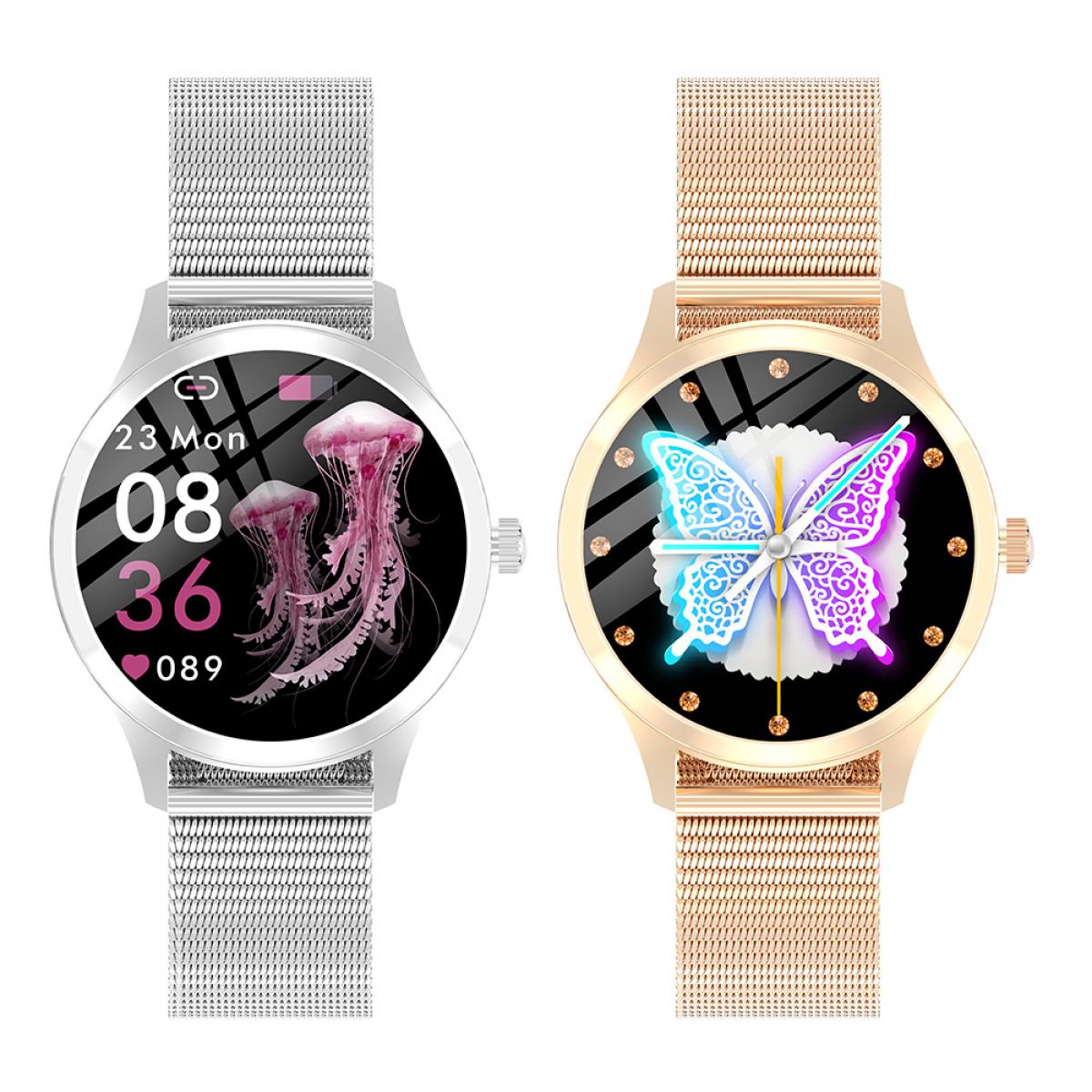 LW07 Full Circle Full Touch żeński inteligentny zegarek bransoletka DIY Dial monitorowanie zdrowia wsparcie Android IOS Gold