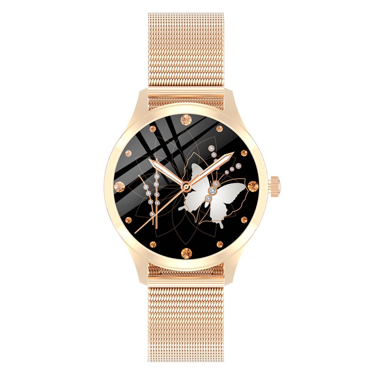 LW07 Full Circle Full Touch żeński inteligentny zegarek bransoletka DIY Dial monitorowanie zdrowia wsparcie Android IOS Gold