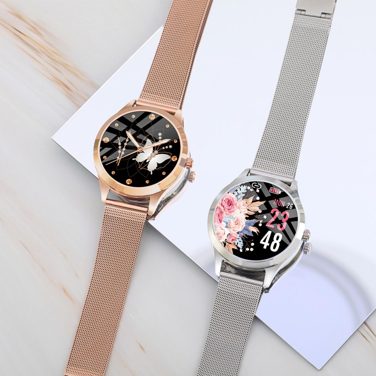 LW07 Full Circle Full Touch żeński inteligentny zegarek bransoletka DIY Dial monitorowanie zdrowia wsparcie Android IOS Gold