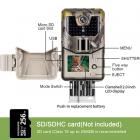 Wildlife Trail Camera WiFi 30mp 4K / 30fps Uppgradera Bluetooth-Spelkamera Med Night Vision 0.2s Triggerhastighet Vattentät ip66 För öVervakning Utomhus Vilda Djur