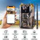 LTE 4G Cellular Trail Cameras 30MP 4k Live Video Wireless Camera for Wildlife Monitoring with 120°Detection Range Motion Activated Night Vision Waterproof  (EU Plug)