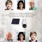 telecamera senza fili esterno a energia solare ,conversazione bidirezionale, videocamera sorveglianza cctv per visione notturna 1080p