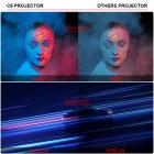 WiFi-projektor med samme skærm, 360 graders flip, 2800 lumen, 120-tommers skærm, understøtter 1080P fuld HD, LED-lys, 50.000 timer, bærbar projektor kompatibel med TV-stick, smartphone, tablet, HDMI, USB, VGA, AV EU-standard