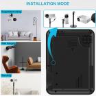 WiFi-projektor med samme skærm, 360 graders flip, 2800 lumen, 120-tommers skærm, understøtter 1080P fuld HD, LED-lys, 50.000 timer, bærbar projektor kompatibel med TV-stick, smartphone, tablet, HDMI, USB, VGA, AV EU-standard