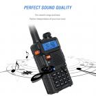 BF-UV5R Tvåvägsradio, 5w Dubbelband, 136-174MHz VHF/400-520MHz UHF, 128 Kanaler, 5-10km Distans