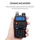 BF-UV5R Tvåvägsradio, 5w Dubbelband, 136-174MHz VHF/400-520MHz UHF, 128 Kanaler, 5-10km Distans