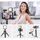 Verstelbare 6500K LED videolamp met drietraps helderheid met zuignap, vergaderingen, uitzendingen, video en make-up