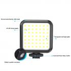 Verstelbare 6500K LED videolamp met drietraps helderheid met zuignap, vergaderingen, uitzendingen, video en make-up