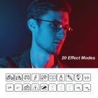 6W Mini Fill Light Full-Color RGB-taskutäyttövalo Sisäänrakennettu 2000mah ladattava akku LED-kameravalo Vlog-täyttövalo Live-valo