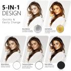 Refletor de 43 polegadas / 110 cm para cinto multi-disco 5 em 1 - translúcido, prata, ouro, branco e preto, adequado para iluminação de estúdio fotográfico e iluminação externa