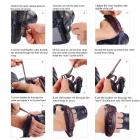 Cinturino da polso in pelle per fotocamera Lynca e6 Cintura per impugnatura regolabile con piastra a sgancio rapido per fotocamere Canon Nikon, Sony Fujifilm DSLR Nero