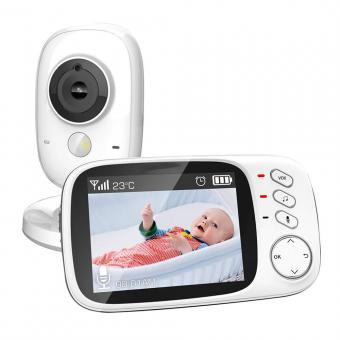 Babyphone 3.2" Display LCD a Colori Video Baby Monitor con Visione Notturna e Visione della Temperatura