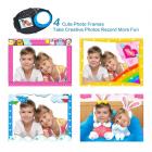 Aparat dziecięcy ładny aparat 12 MP 4×cyfrowy zoom, cyfrowy aparat dziecięcy z wideo, mini aparat dziecięcy z ramkami na zdjęcia dla chłopców i dziewczynek (czarny i niebieski)