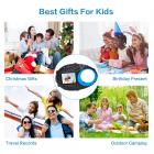 Aparat dziecięcy ładny aparat 12 MP 4×cyfrowy zoom, cyfrowy aparat dziecięcy z wideo, mini aparat dziecięcy z ramkami na zdjęcia dla chłopców i dziewczynek (czarny i niebieski)