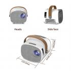 Mini projetor portátil para crianças - suporte para projetor de home theater 1080p (plug UE)