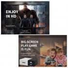 Mini proiettore LED tascabile, supporto 1080p Full Hd - compatibile con TV Stick (spina europea)