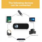 Projetor de bolso YG280 LED 1080p para home theater portátil - amarelo (plugue UE)