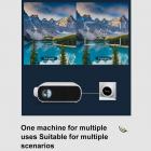 Mini Videoprojektor, 1080P Bärbar Smart Pocket-Projektor, Liten Hemprojektor för Sovrum, Bärbar Dator iPhone Hdmi USB TV Av-GRänssnitt för Barn GåVA (EU-Kontakt)