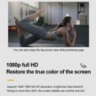 Mini Videoprojektor, 1080P Bärbar Smart Pocket-Projektor, Liten Hemprojektor för Sovrum, Bärbar Dator iPhone Hdmi USB TV Av-GRänssnitt för Barn GåVA (EU-Kontakt)