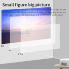 Mini Videoprojektor, 1080P Bärbar Smart Pocket-Projektor, Liten Hemprojektor för Sovrum, Bärbar Dator iPhone Hdmi USB TV Av-GRänssnitt för Barn GåVA (EU-Kontakt)