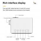 Mini Videoprojektor, 1080P Bärbar Smart Pocket-Projektor, Liten Hemprojektor för Sovrum, Bärbar Dator iPhone Hdmi USB TV Av-GRänssnitt för Barn GåVA (EU-Kontakt)