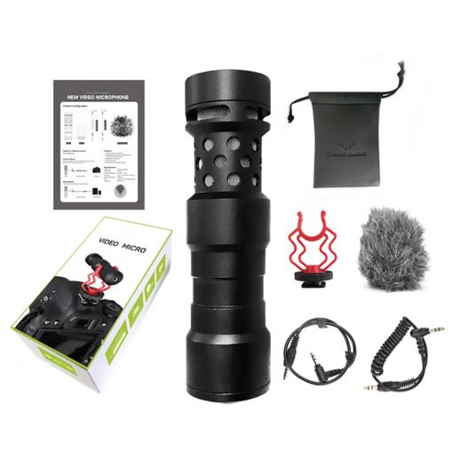 Mini Camera Video Microphone Shotgun Mic With Shock Mount til Vloging