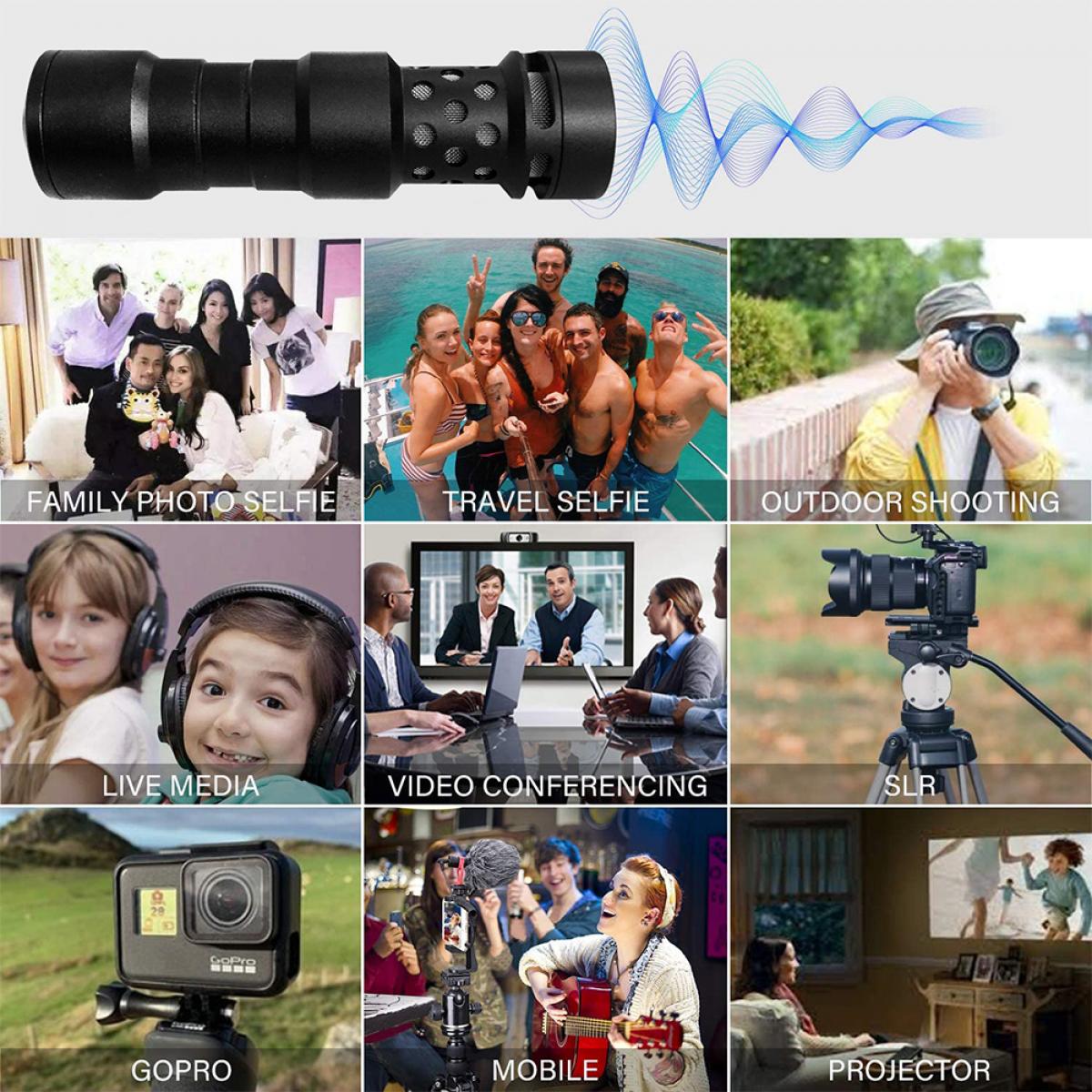 Mini Camera Video Microphone Shotgun Mic With Shock Mount til Vloging