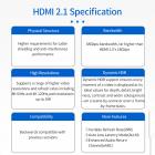 Cavo HDMI 8K 6.6ft, HDMI 2.1 Cavo HDMI intrecciato in nylon ad alta velocità 48 Gbps con eARC HDR10