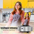 Automaattinen kasvojenseurantajalusta 360 ° pyörivä puhelinkamerateline selfie-rengasvalolla, ei sovellusta