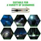 S11 minitaskulamppu, 400 lumenia ulkona EDC ladattava erittäin kirkas monitoiminen avaimenperä taskulamppu, yövalolla, ultraviolettivalolla ja varoitusvalolla, P65 vedenpitävä, EDC olennaiset tuotteet
