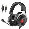 USB-gamingheadset Virtuellt surroundljud Trådbundet öronmonterat PC-headset med mikrofoner och LED-ljus, för PS4 / PS5 / Mac / bärbara datorer