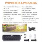 T6 Solar Bluetooth bärbar högtalare IPX5 - dubbla högtalare med mikrofon