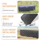 T6 Solar Bluetooth bärbar högtalare IPX5 - dubbla högtalare med mikrofon