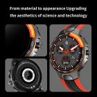 E15 1,28 tums IPS fullpekskärm smart armband, hjärtfrekvensblodtryck och blodsyre, IP68 vattentät, musikkontroll, utomhussporter, lämplig för Android- och iOS-telefoner orange