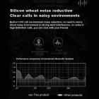 Fones de ouvido sem fio Fones de ouvido Bluetooth 48H Play Back Fones de ouvido TWS Deep Bass in Ear à prova d'água com microfone LED display para esportes preto