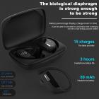 Fones de ouvido sem fio Fones de ouvido Bluetooth 48H Play Back Fones de ouvido TWS Deep Bass in Ear à prova d'água com microfone LED display para esportes preto