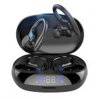 TWS Bluetooth-headset med mikrofon Sport öronkrok LED-skärm Trådlöst headset Hifi Stereo öronsnäckor Vattentätt headset