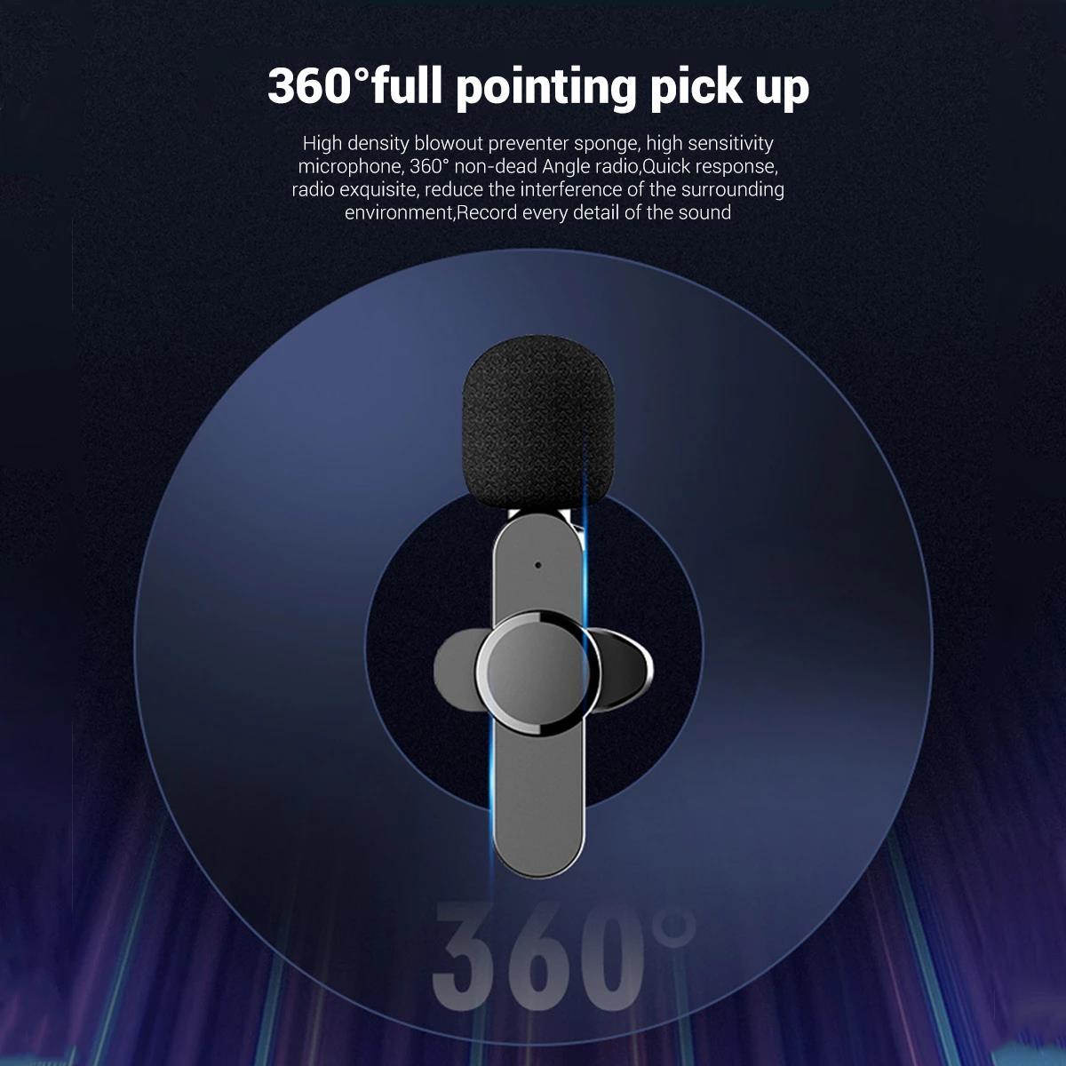 EP033 Mini Plug Play-mikrofon Trådløs Lavalier-mikrofon for Type-C-telefoner Bærbar PC