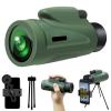 12 x 50 HD Kompakt Monokulär, BAK4 Prism, Vattentät, med Stativ och Telefonhållare