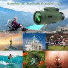 12 x 50 HD Kompakt Monokulär, BAK4 Prism, Vattentät, med Stativ och Telefonhållare