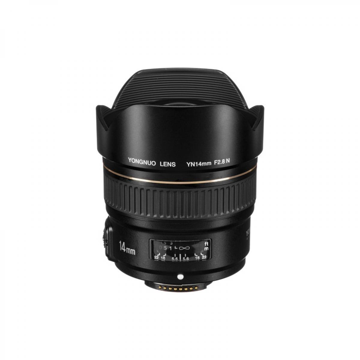 Yongnuo YN 14mm f/2.8N superlaajakulmainen kiinteän tarkennuksen automaattitarkennus Nikonin F-kiinnitteisille digitaalisille järjestelmäkamerille
